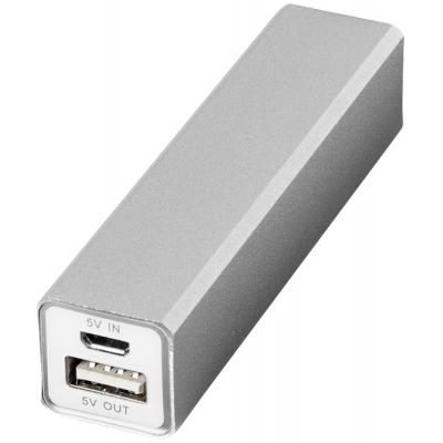 Image of Branded Silver Power Bank - Printed VOLT ALU POWER BANK SILVER