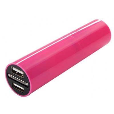 Image of Promotional Pink Cylinder Power Bank