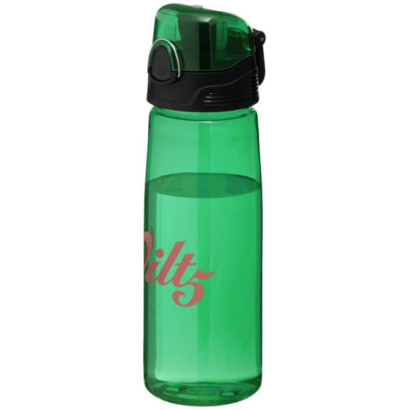 Image of Printed Capri Water Bottle Green BPA Free Tritan. Branded Water Bottle.