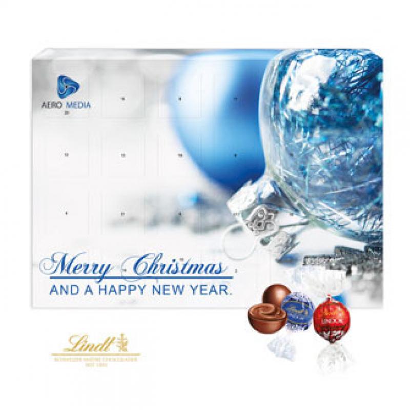Image of Personalised Luxury Lindor Lindt Exclusive Extra Large Calendar. Promotional Christmas Advent Calendar Filled With Luxury Lindor Chocolates.
