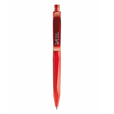 Image of Promotional Prodir QS20. The 3D Peak Pen. Soft Touch Bright Red With Transparent Clip