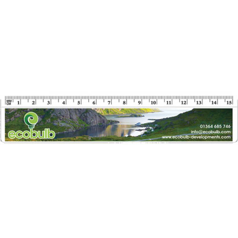 promotional printed ruler 15cm 6 inch 4 colour screen print or 6 colour digital print express time