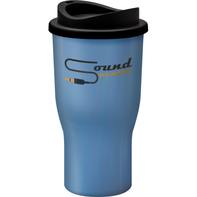 Image of Promotional Challenger reusable coffee tumbler Light Blue. BPA free