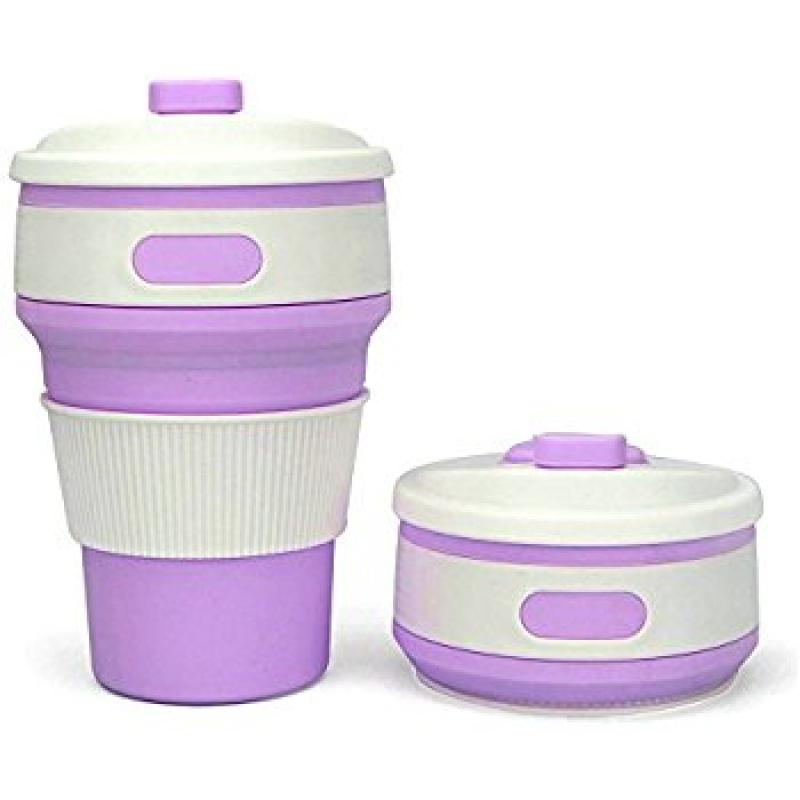Image of Branded Collapsible Cup, Foldable Coffee Mug, Purple