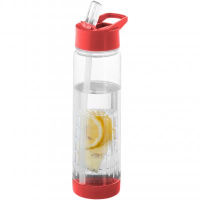 Image of Branded  Tutti frutti bottle with fruit infuser red