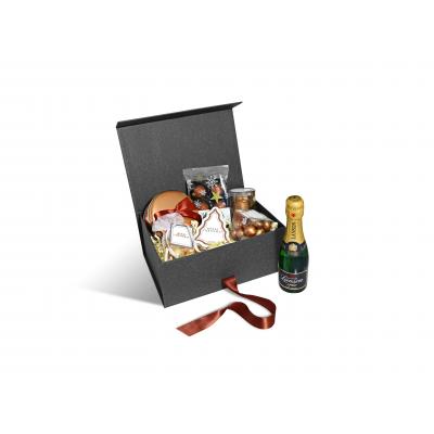 Image of Promotional Medium Christmas Chocolate and Champagne Gift Hamper Box