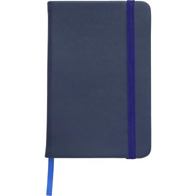 Image of Branded A5 Notebook soft touch with lined pages blue
