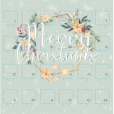 Image of Promotional Desk Top Chocolate Advent Calendar Pre Designed - Holly And The Ivy