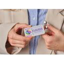 Image of Recycled Reusable Name Badge Rectangular Right Window