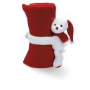 Image of Promotional Christmas Children's Fleece Blanket with Christmas Toy Bear