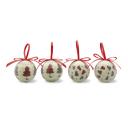 Image of Promotionl Christmas Baubles, 4 pack, pearl finish