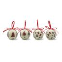 Image of Promotionl Christmas Baubles, 4 pack, pearl finish