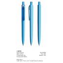Image of New Prodir DS8 Pens, Prodir DS8 Pens in Matt finish vibrant light blue with transparent clip PMM