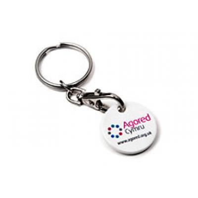 Image of Promotional Round Trolley Coin  Keyring. New 12 Sided Trolley Coins Available