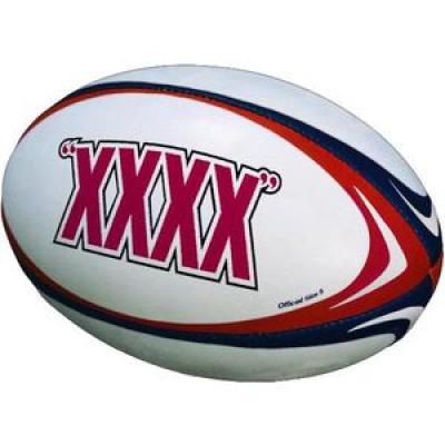 Image of Promotional Full size 5 Rugby Balls - Quality Leatherlook stitched 