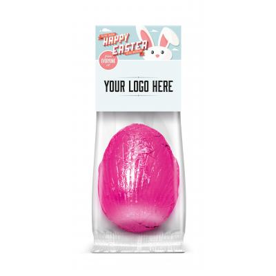 Image of Promotional Foil Easter Egg Branded with your logo - Large Easter Egg Resin Domed EXPRESS TURN AROUND