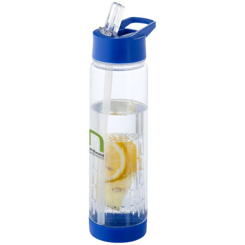 Image of Printed Tutti frutti water bottle with infuser. Promotional Water Bottle