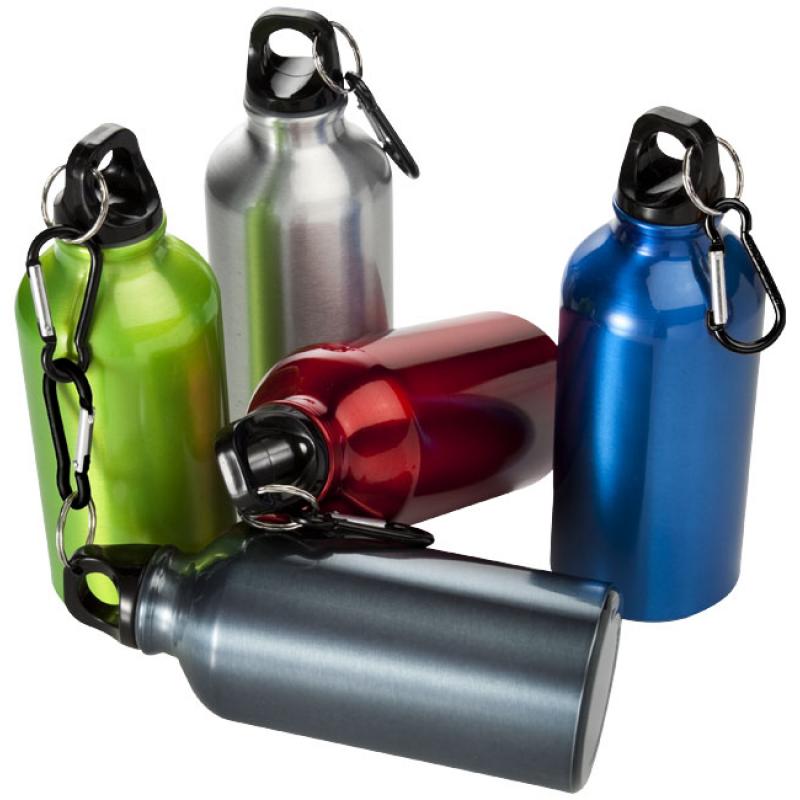 Image of Printed Oregon Aluminium Bottle With Karabiner Metalic Blue