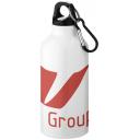 Image of Printed Oregon Aluminium Bottle With Karabiner In White