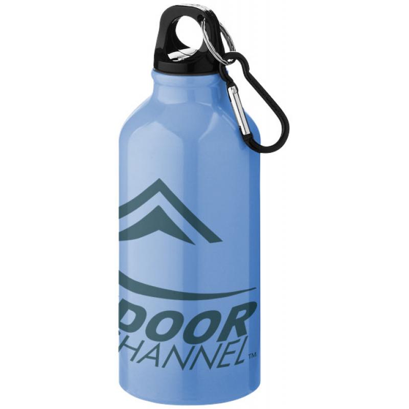 Image of Promotional Oregon Aluminium Bottle With Karabiner, Light Blue