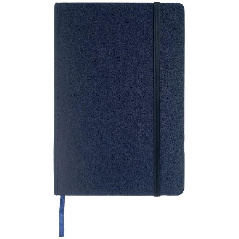 Image of Promotional A5 Notebook Navy Blue With Back Pocket Hard Cover