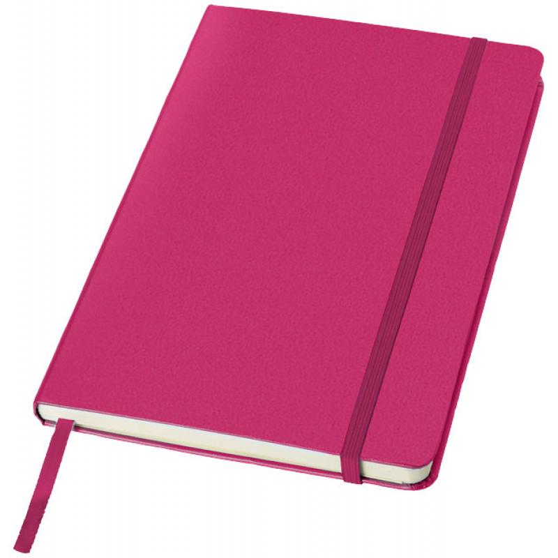 Image of Embossed A5 Notebook Pink Hard Cover Elastic Closure