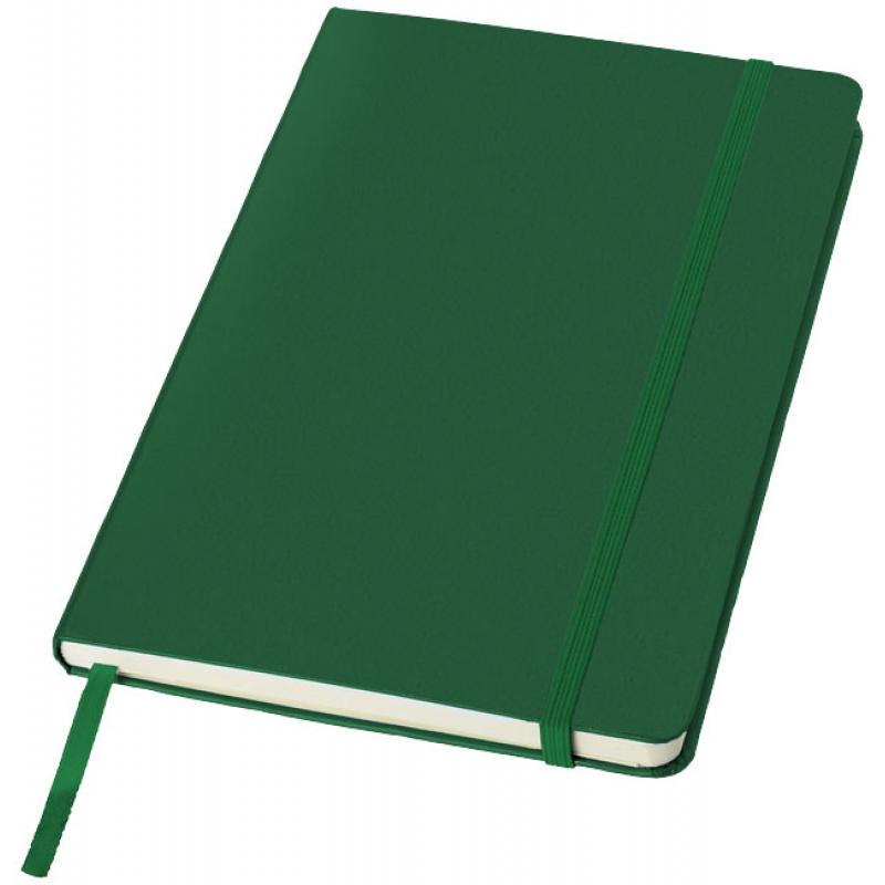 Image of  A5 Printed Notebook In Green With Elastic Closure