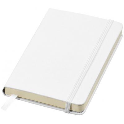 Image of 80 Sheet Printed Notebook With Elastic Closure In White