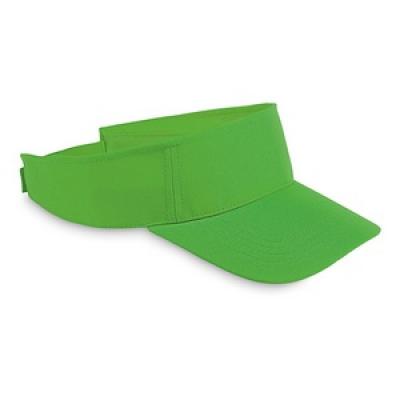 Image of Promotional Sun Hat.Printed Adjustable Sun Visor Hat. Lime Green