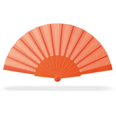 Image of Promotional Fan.Printed Hand Held Fan. Cheap Summer Item. Orange