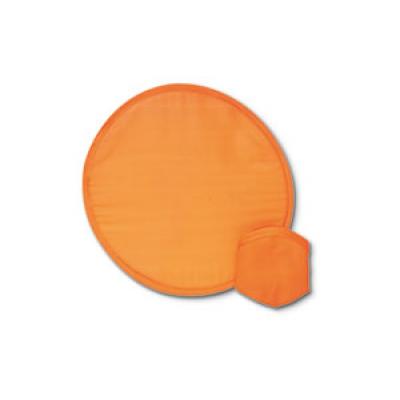 Image of Promotional Foldable Frisbee. Express Printed Frisbee With Matching Pouch. Orange