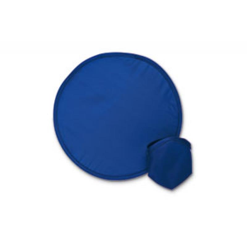 Image of Express Printed Foldable Frisbee With Matching Pouch. Blue