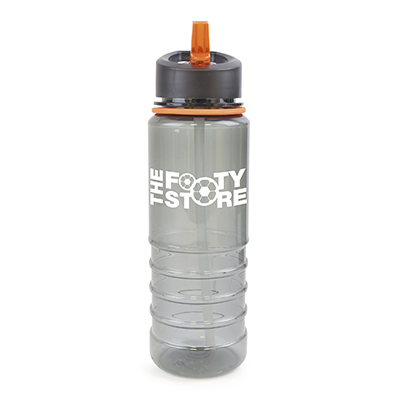 Image of Promotional RESACA Water Bottle. Printed Water Bottle With Amber Rim And Mouthpiece.