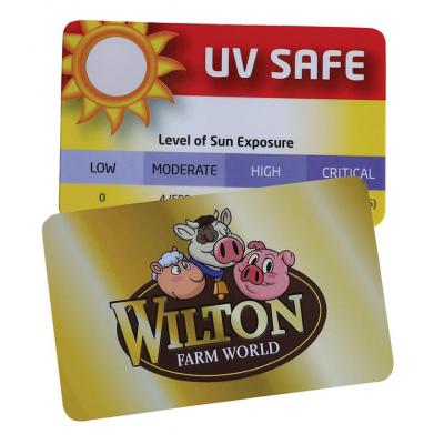 Image of Printed UV Sun Gauge Card. Branded Sun Strength Gauge Card. Cheap Promotional Item