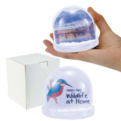 Image of Promotional Christmas Snow Globe. Printed Snow Globe