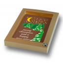 Image of Personalised chocolate Christmas card. promotional Fairtrade Belgian Chocolate Christmas Card