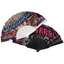 Image of Promotional Hand Held Fan. Full Colour Print Fan. Pantone Matched Handle Available.