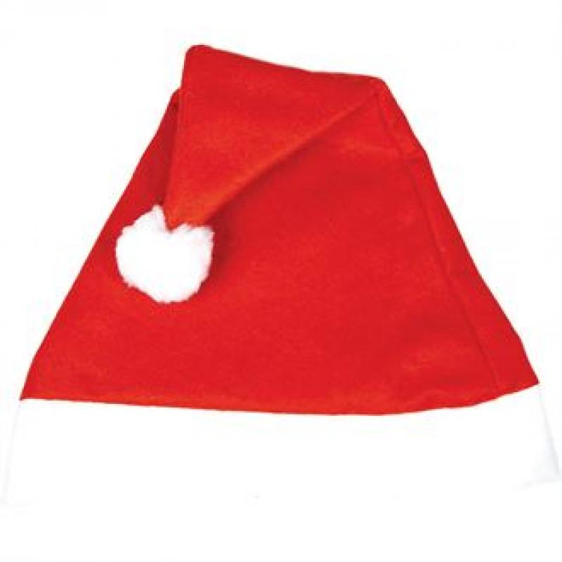 Image of Printed Santa Hat. Budget Father Christmas Hat