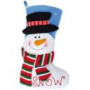 Image of Branded Snowman Stocking. Promotional 3D Plush Stocking