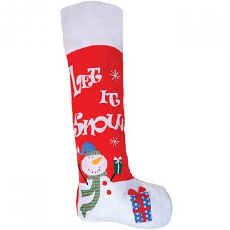 Image of Promotional Large Christmas Stocking. Printed Red Xmas Stocking