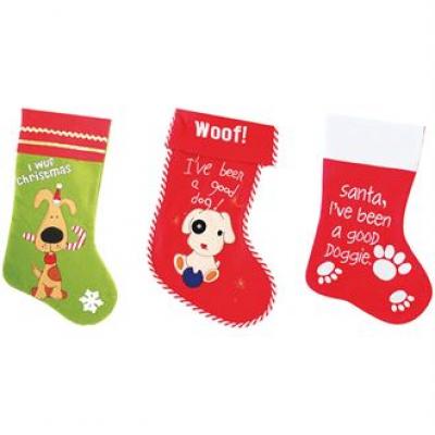 Image of Printed Dogs Christmas Stocking. Promotional Pets Christmas Stocking