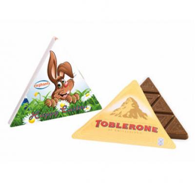 Image of Promotional Easter Triangular Toblerone Box. Easter Swiss Chocolate