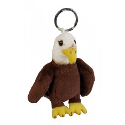Image of Promotional Eagle Keyring. 10 cm Fur Eagle Bird Key Ring