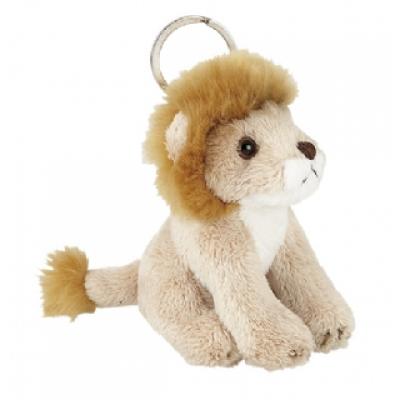 Image of Branded Lion Keyring, 10 cm Printed Toy Lion Key Ring. 