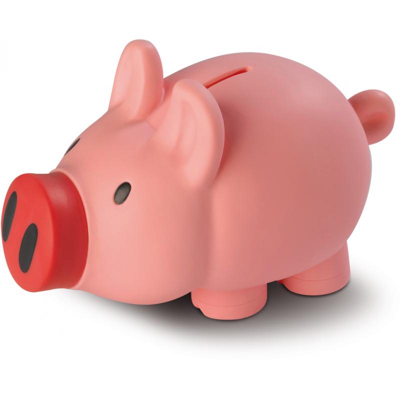 Image of Promotional Pink Piggy Bank Presented In Gift Box