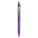 Image of Printed Prodir DS10 Soft Touch Pen With Metal Clip and Button. Purple