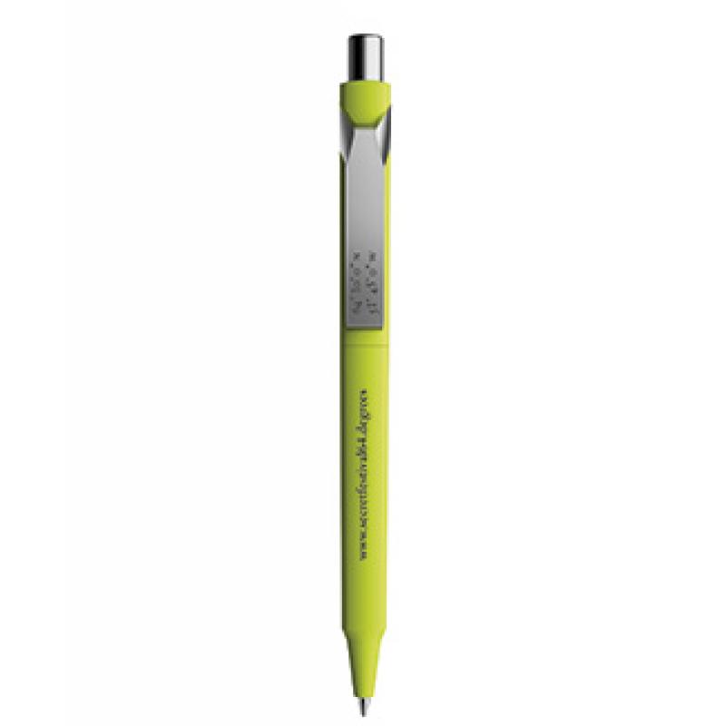 Image of New Promotional Prodir DS10 With Soft Touch And Metal Clip. Lime Green