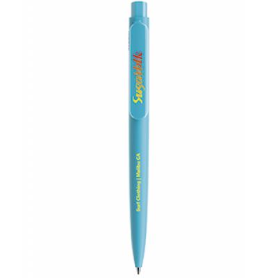 Image of Printed Prodir DS9 Matt Sky Blue Pen, With Polished Clip And Button. Pantone Matching Available