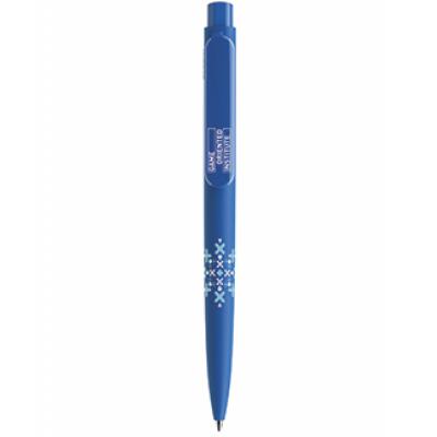 Image of New Prodir DS9 Matt Blue Pen With Polished Clip And Button. Pantone Matching Available