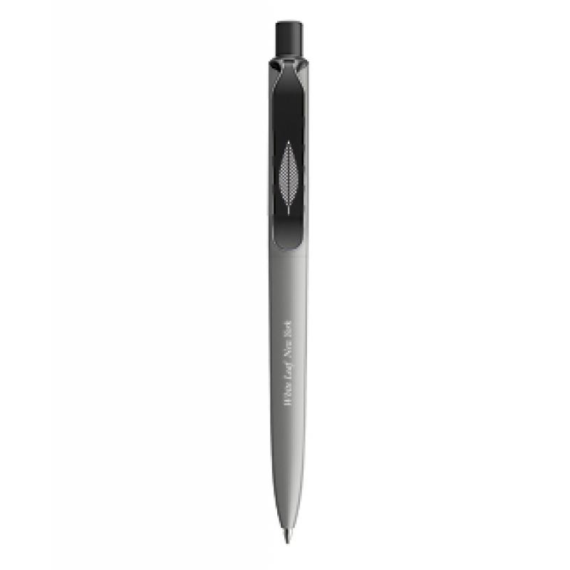 Image of Printed Prodir DS8 Metal Clip Pen In Matt Grey. Pantone Matching Available